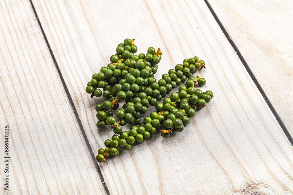 Green pepper corn on the branch