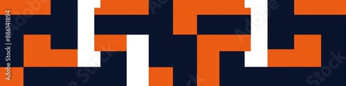 Free Download Abstract banner with geometric shapes in orange, white, and blue - GFXLoad