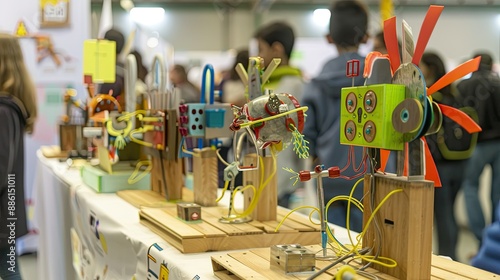 Science fair display with innovative projects