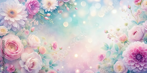 Dreamy floral flowery backgrounds in soft pastel colors for whimsical designs, dreamy, floral, flowery, background, soft