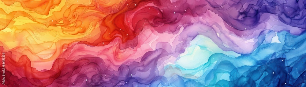 Watercolors Background with vibrant swirls and flowing blue, white, orange, lavender purple colors.
Watercolors Background with vibrant swirls and flowing blue, white, orange, lavender purple colors.