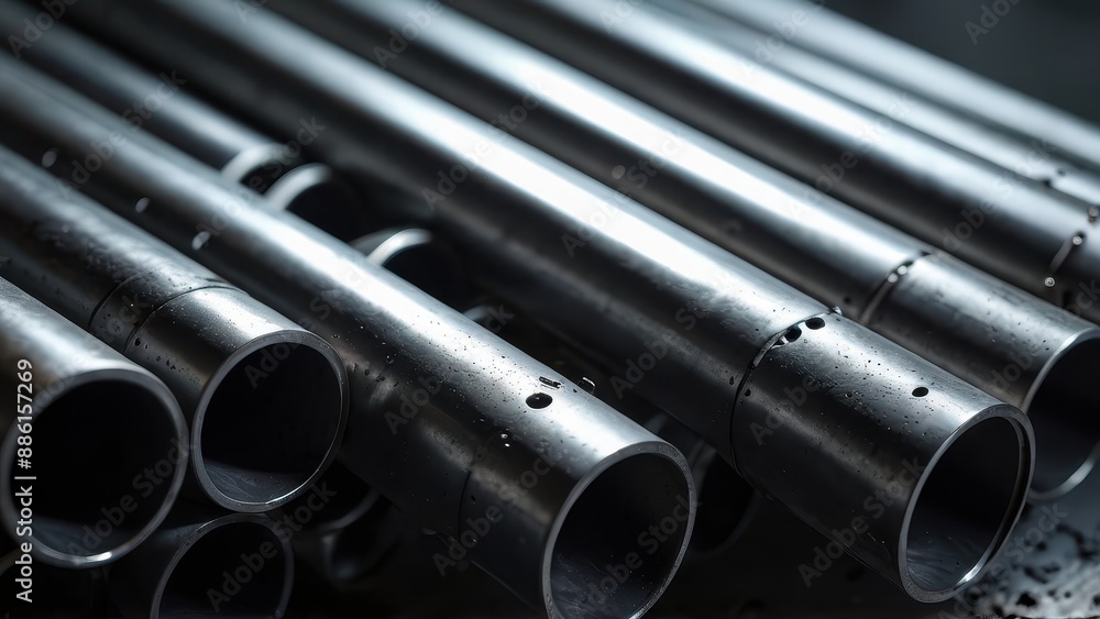 Fototapeta premium Metal Pipes Abstract Background