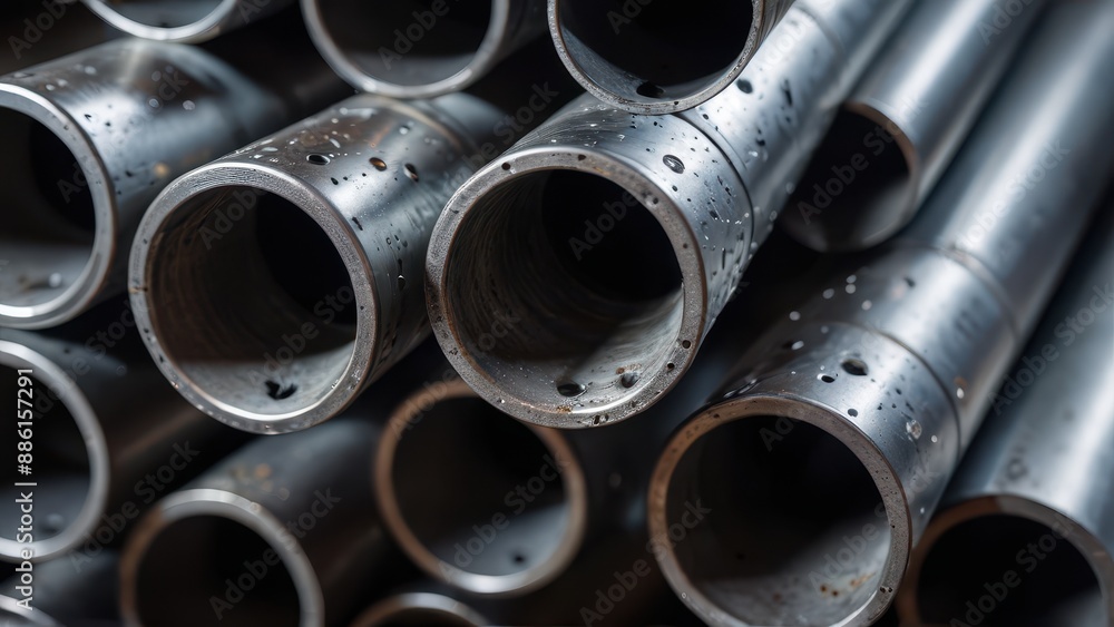 Steel Pipes Close Up. Steel Pipes Close Up.