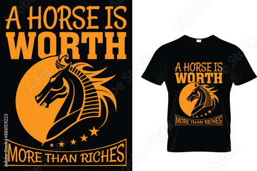 A horse is worth more than riches - Horse T-shirt 