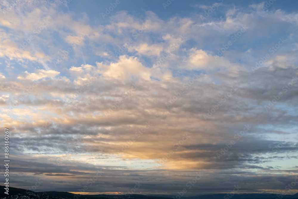 Pink clouds, early summer morning sky Pink clouds, early summer morning sky