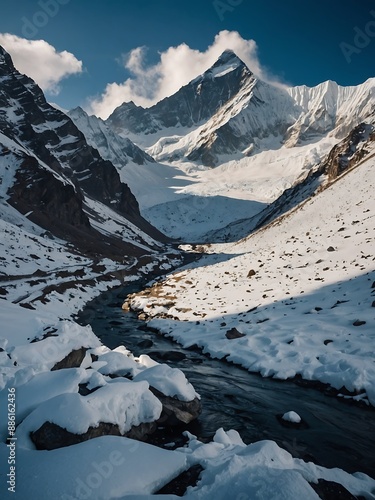 Stunning Himalayan snowscape