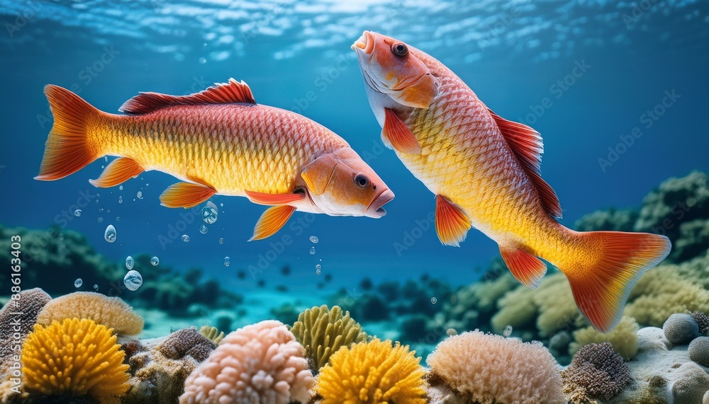Carp fish Graceful Leaps: Carp Fish in a Vibrant Underwater Ballet Carp fish Graceful Leaps: Carp Fish in a Vibrant Underwater Ballet