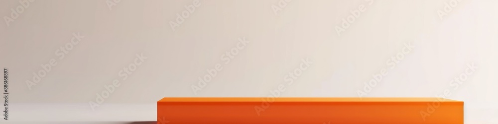 Modern desk in orange with clear texture and focused lighting. Modern desk in orange with clear texture and focused lighting.