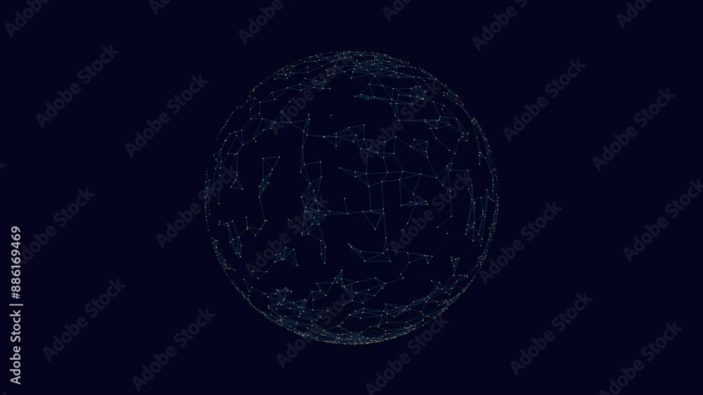 Abstract image of a sphere composed of interconnected lines and dots creating a captivating pattern on its surface Abstract image of a sphere composed of interconnected lines and dots creating a captivating pattern on its surface