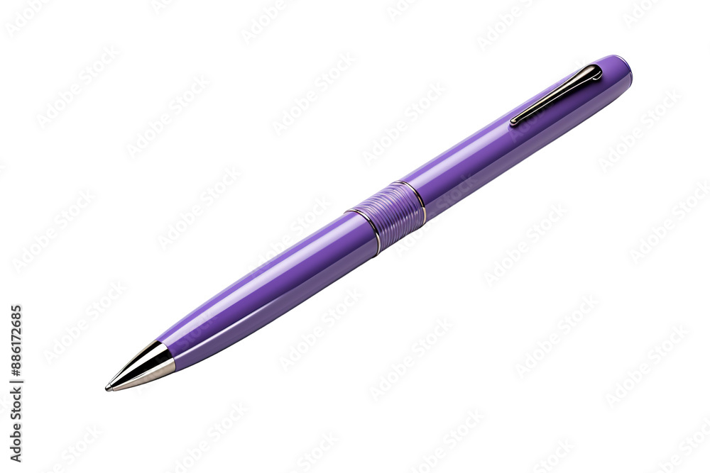 A Lilac Pen Awaits Its Purpose, Ready To Scribble Stories and Dreams in the Studio on a White or Clear Surface PNG Transparent Background. A Lilac Pen Awaits Its Purpose, Ready To Scribble Stories and Dreams in the Studio on a White or Clear Surface PNG Transparent Background.
