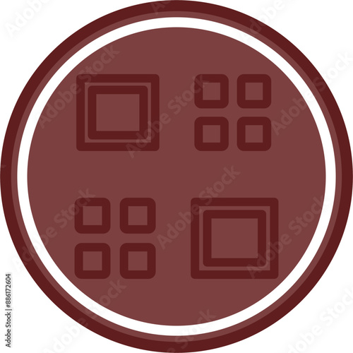 grid Vector Line Double Circle Maroon