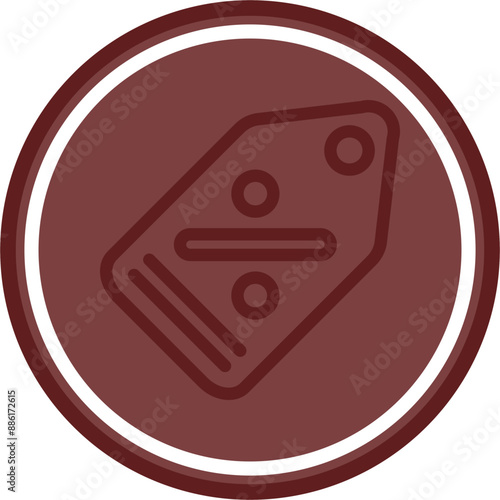 tag Vector Line Double Circle Maroon