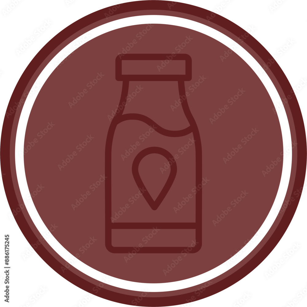 Disposable packaging trends Vector Line Double Circle Maroon Disposable packaging trends Vector Line Double Circle Maroon