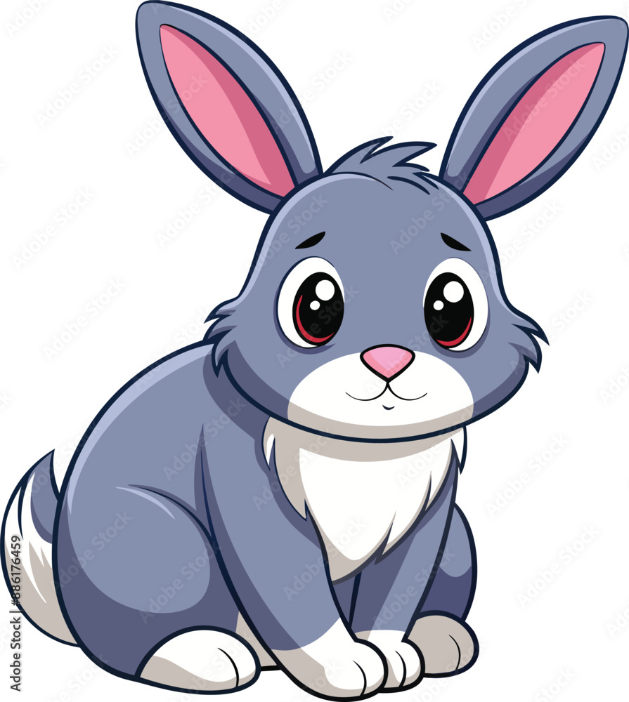 Adorable fluffy bunny with big eyes and pink nose. Adorable fluffy bunny with big eyes and pink nose.