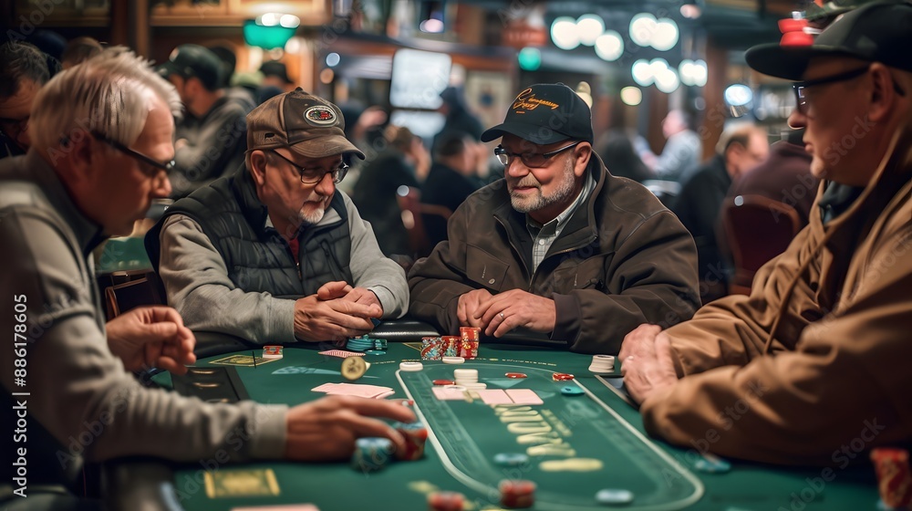 Blackjack Table Action A crowded