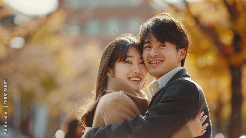 Romantic Couple in the Park Romantic Couple in the Park