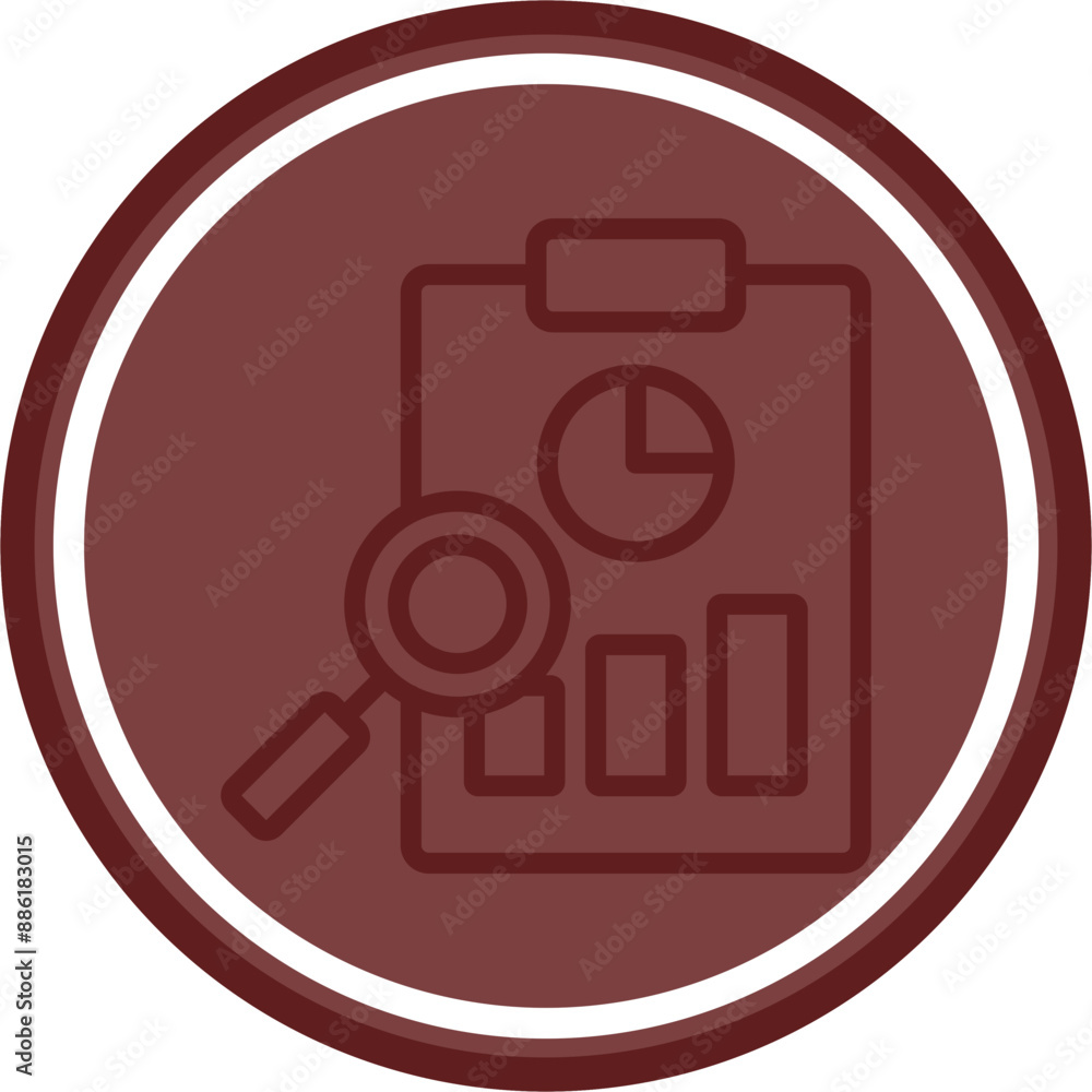 Evaluation Vector Line Double Circle Maroon Evaluation Vector Line Double Circle Maroon