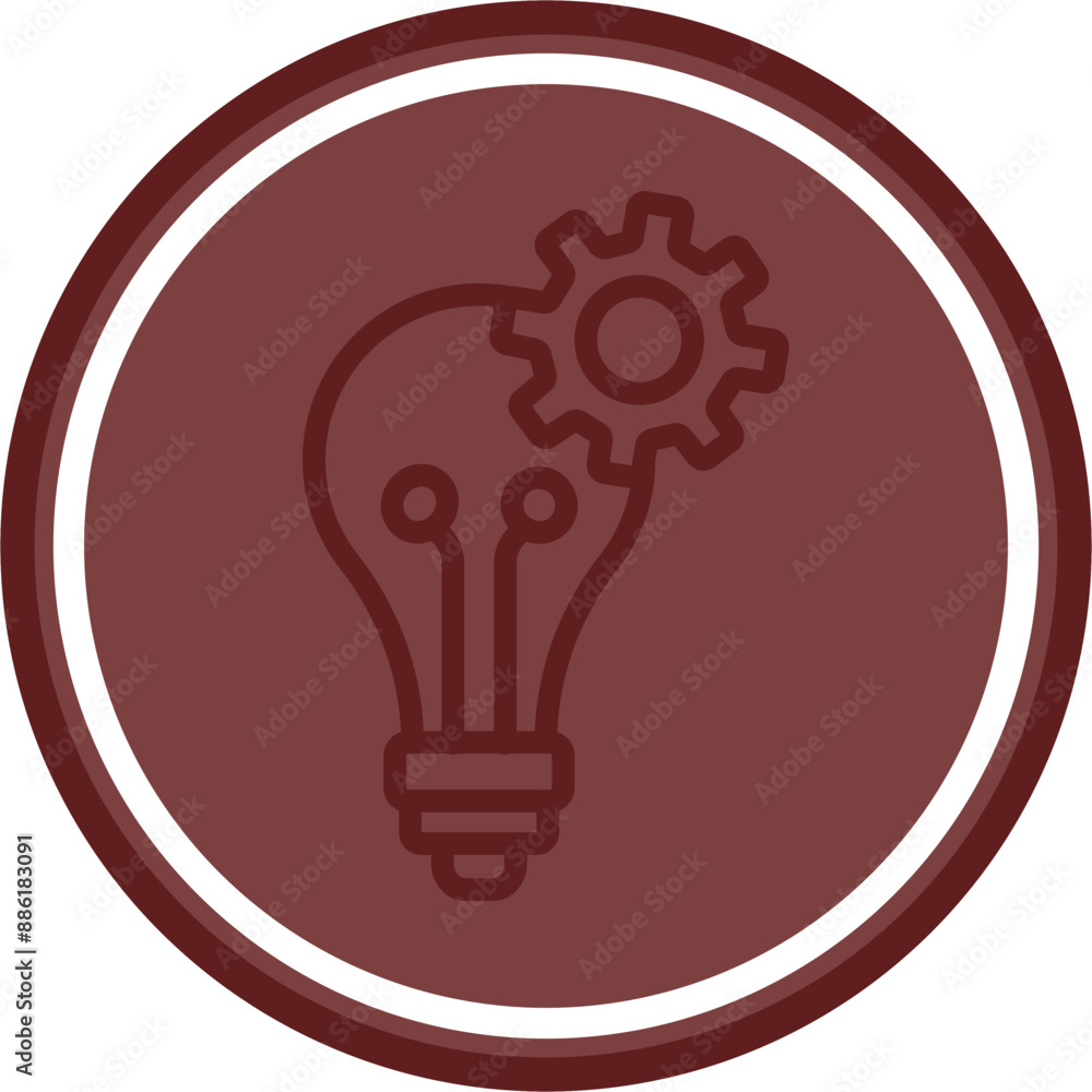 Solution Vector Line Double Circle Maroon Solution Vector Line Double Circle Maroon