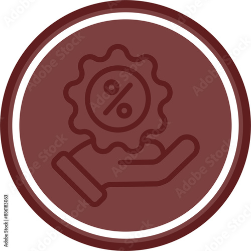 Offer Vector Line Double Circle Maroon