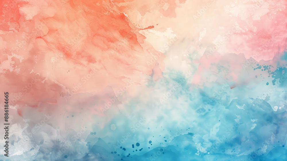 A watercolor painting of a sky with a blue and pink background A watercolor painting of a sky with a blue and pink background