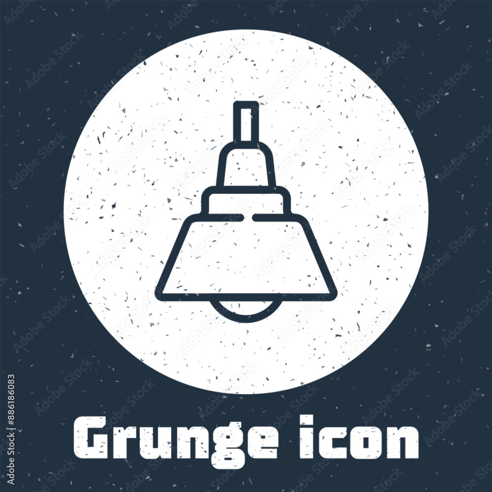 Grunge line Chandelier icon isolated on grey background. Monochrome vintage drawing. Vector Grunge line Chandelier icon isolated on grey background. Monochrome vintage drawing. Vector