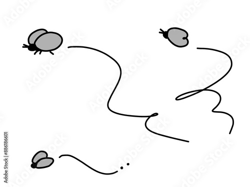 コバエのシンプルなイラスト