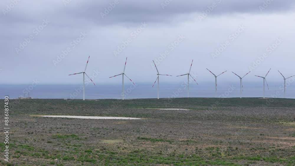Monte Redondo wind farm, located on the coast of Ovalle, country of Chile Monte Redondo wind farm, located on the coast of Ovalle, country of Chile
