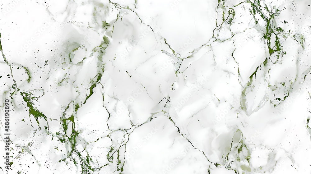 White marble texture with subtle olive green veins, natural and elegant White marble texture with subtle olive green veins, natural and elegant