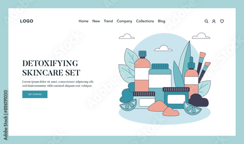 Skincare Toolboxes. Flat Vector Illustration