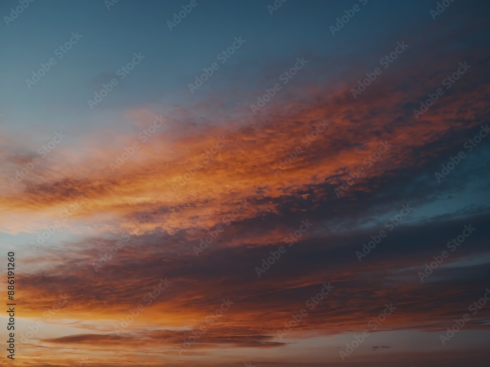 Sunrise abstract gradient featuring blue and orange tones in the sky Sunrise abstract gradient featuring blue and orange tones in the sky