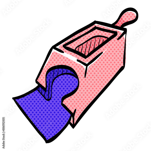 Playing cards dispenser halftone icon hand drawn color vector illustration