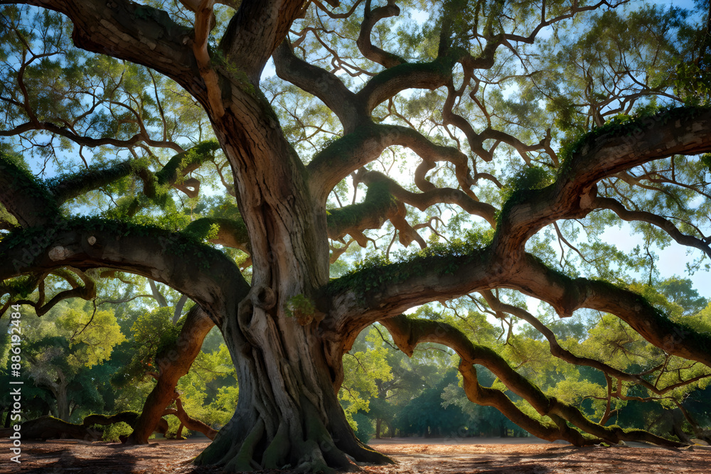 Ethereal beauty captured in sprawling live oak form Ethereal beauty captured in sprawling live oak form