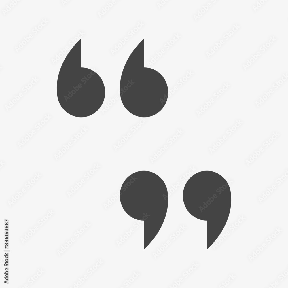 Fototapeta premium Quote mark for text, message, speech bubble. Vector