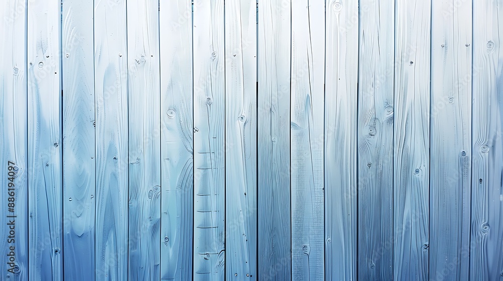 White wooden boards background with a gradient from light blue to dark blue, minimalist style White wooden boards background with a gradient from light blue to dark blue, minimalist style