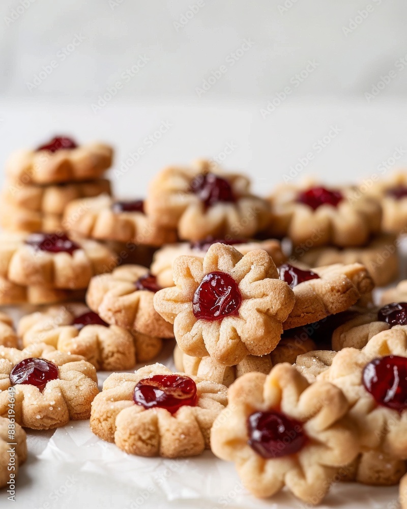 A pile of jam cookies A pile of jam cookies