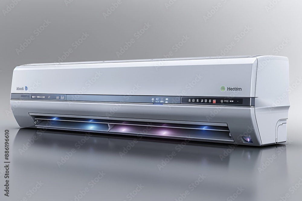 Futuristic air conditioner with innovative cooling technology Futuristic air conditioner with innovative cooling technology