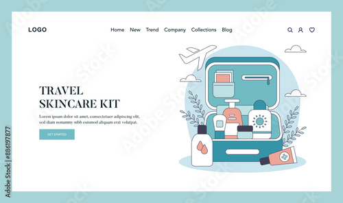 Skincare Toolboxes. Flat Vector Illustration