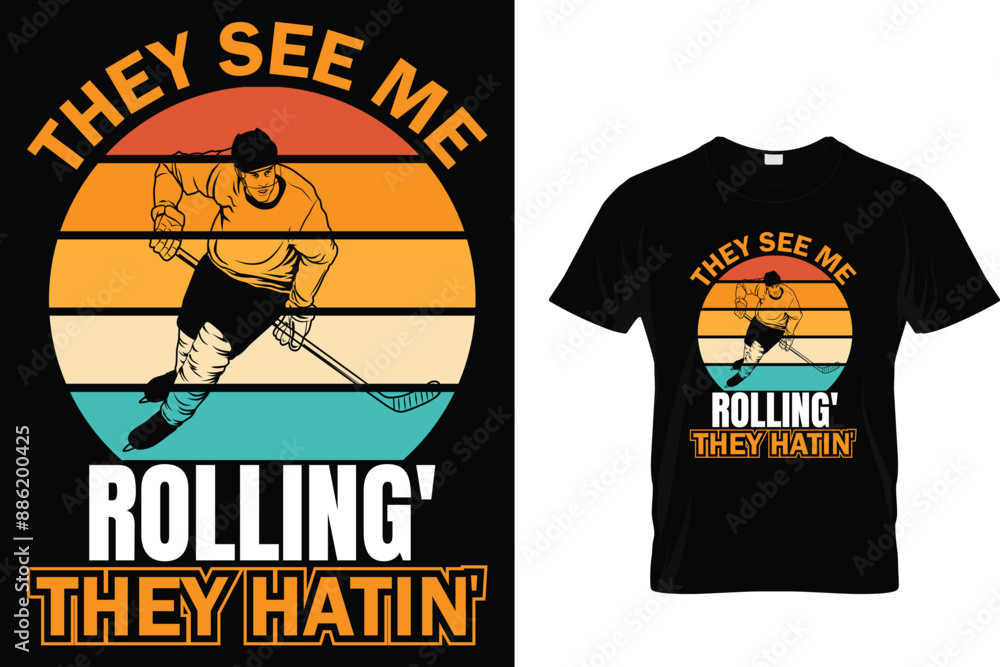 They See Me Rolling' They Hatin' - Ice Skating T-shirt They See Me Rolling' They Hatin' - Ice Skating T-shirt