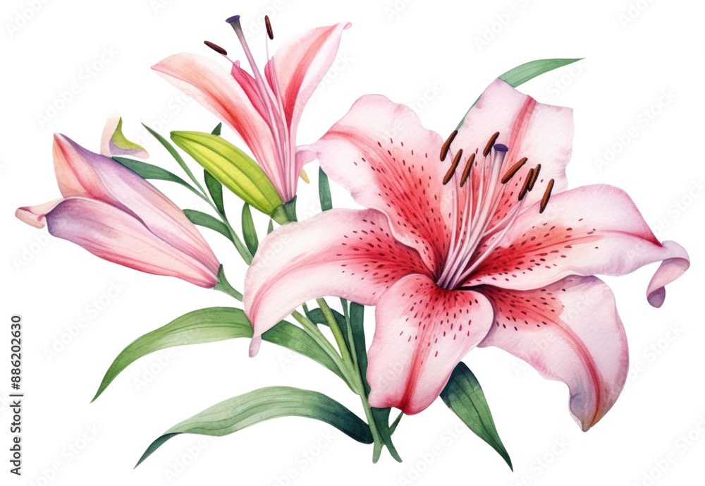 Naklejka premium PNG Flower plant lily inflorescence.