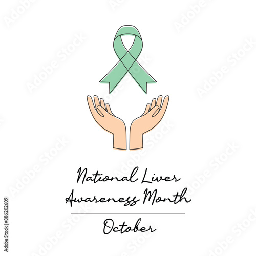 line art of National Liver Awareness Month good for National Liver Awareness Month celebrate. line art.