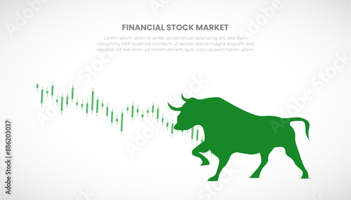 Bull or bullish run market trend in crypto currency or stocks. Trade exchange, green up arrows graph. Stock market price chart. Global economy crash or boom. Vector