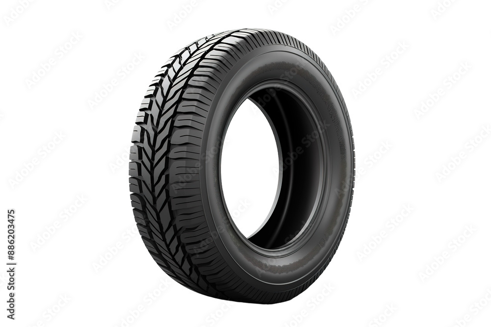 A Single Black Tire Against a White Background on a White or Clear Surface PNG Transparent Background. A Single Black Tire Against a White Background on a White or Clear Surface PNG Transparent Background.