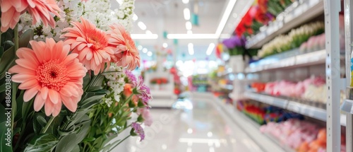 A flower shop with a variety of flowers on display