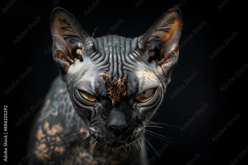 Tattooed Sphynx Cat Tattooed Sphynx Cat