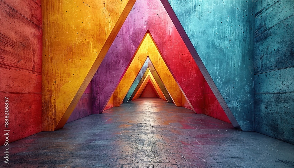 Abstract colorful shapes, Abstract colorful shapes,
