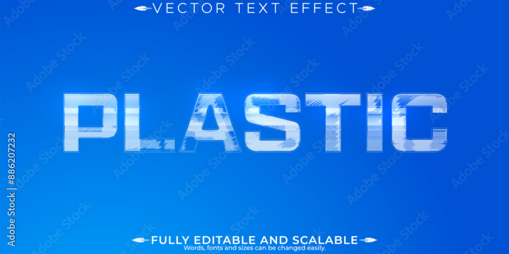 Plastic editable text effect, glass and clean text style Plastic editable text effect, glass and clean text style