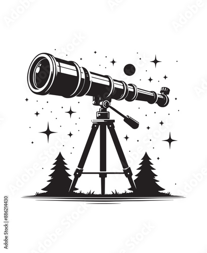vector telescope vector art,graphics telescopes icons set,vintage illustration telescope clipart,vector telescopes flat style artwork design.