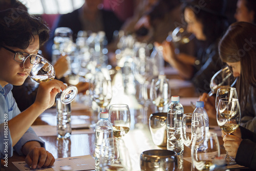 Wine Tasting Training Session in Progress at Indoor Education Room photo