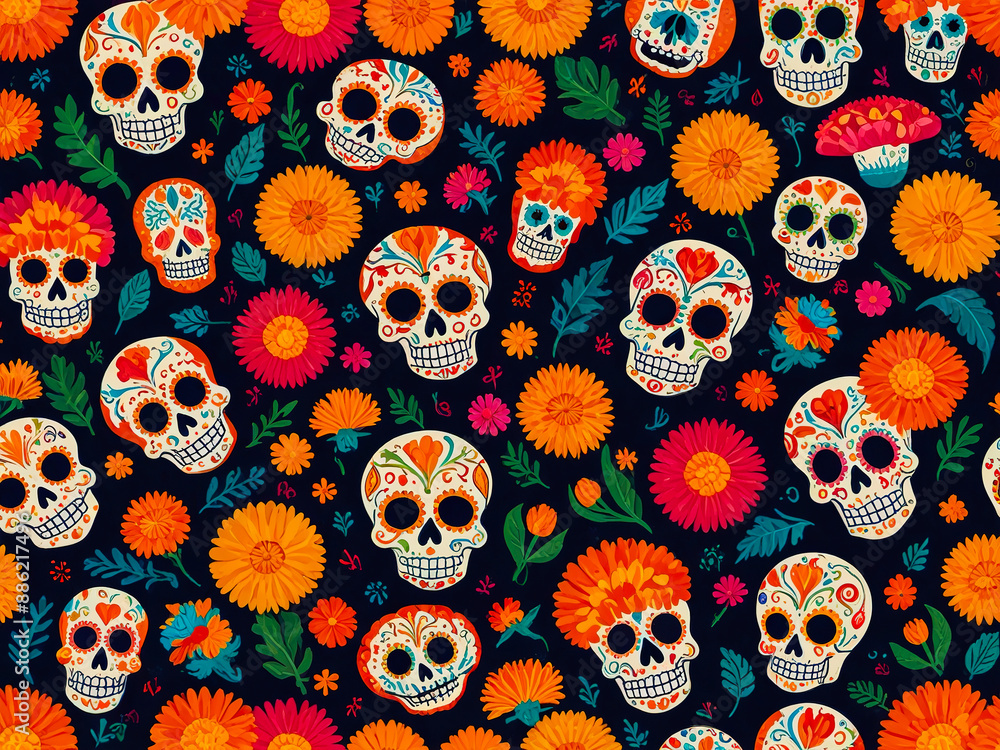 skull pattern skull pattern