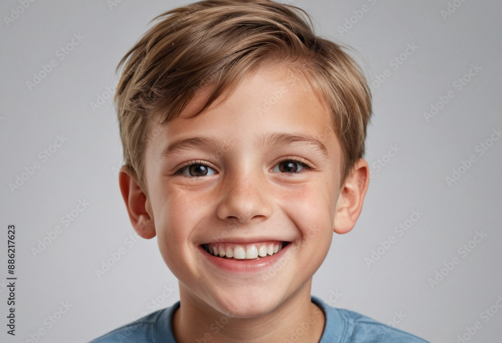 Portrait view of a regular happy smiling Austria boy, ultra realistic, candid, social media, avatar image, plain solid background Portrait view of a regular happy smiling Austria boy, ultra realistic, candid, social media, avatar image, plain solid background